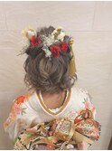 カジュアルハーフアップ