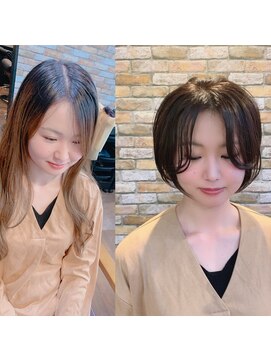 ヘアアトリエオット(hair atelier 8 otto) センターパートショート