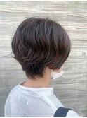 暗髪ショート×パーマ【茅ヶ崎】