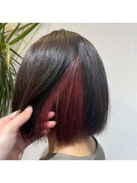 バグズ ヘアデザイン 桔梗が丘店(Baguz HAIR DESIGN) 暖色系カラー×インナーカラー☆うる艶髪10代20代30代40代