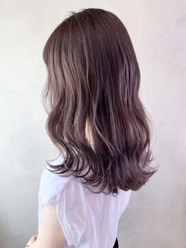 アルバム 銀座(ALBUM GINZA) ラベンダーグレージュ_フェミニンロングダークアッシュ_ba258582