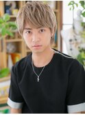 サイドパートのハイトーンモテ髪マッシュm2大宮10代20代30代