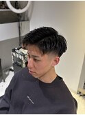 メンズビジネスツーブロックパーママッシュショートF