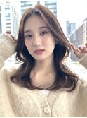 10代20代30代40代レイヤーカットくびれヘアーマロンベージュ