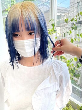 ジーナ オモテサンドウ(XENA) ケアブリーチ×ハイトーン×ルーツカラー（表参道）