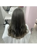 ブリーチ1回オリーブグレージュカラー♪♪