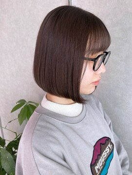 ガーデンヨコハマ(GARDEN YOKOHAMA) ミニボブ似合わせカットマロンブラウンラベンダーメルティカラー