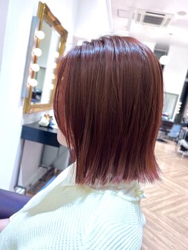 コワファースト  させぼ五番街店(COIFF1RST) cherry red color