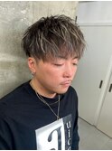 波巻きツイストスパイラルパーマ/フェザーパーマ/眉毛/メンズ 