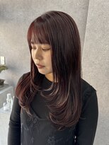 SSAW&nbsp;顔まわりレイヤー×ボルドーカラー