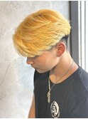 メンズセンターパートニュアンスフェザーパーマ群馬高崎眉毛韓国