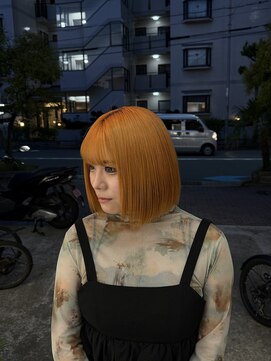 タイドヘア 茨木店(TIDE HAIR) オレンジボブ