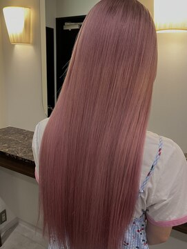 リコ ヘアアンドリラクゼーション 名駅店(LICO HAIR&RELAXATION) 【美髪髪質改善】ブリーチありピンクベージュ