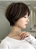 前髪ありショートヘア　40代50代60代［＃渋谷駅］#27