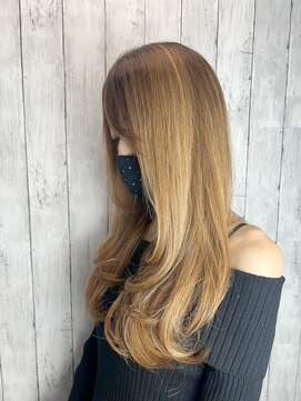 ビューティドレッセヤマノ 池袋パルコ(Beauty Dresse YAMANO) 【レイヤー】【白髪ぼかしハイライト】【ロング】