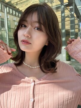 バイオレットジェム(Violet`jem) 20代30代40代くびれヘアレイヤーカーキベージュ2wayバング