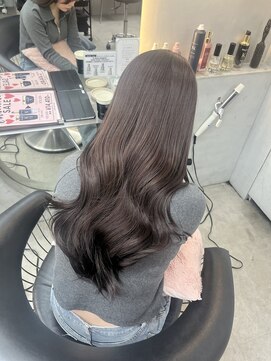 ロンドポレール 北千住(Lond polaire) 韓国レイヤーカット/顔周りレイヤー/ミルクティーベージュ