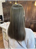 #オリーブベージュ #ダブルカラー