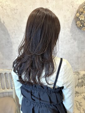 ディーヴァヘアーエズ(DIVA hair Eze) ロングレイヤーグレージュ/ブリーチなしカラー/透明感韓国風