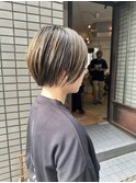 ダークパープル/ナチュラルショート/ミルクブラウン/夏/池袋