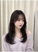 韓国ヘア/レイヤーカット/髪質改善/ベージュ