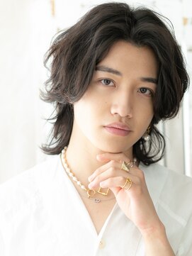 モッズヘアメン 札幌月寒店(mod's hair men) かき上げバングのエアリー感！脱力系レイヤーミディc札幌月寒