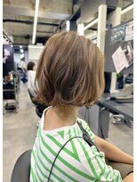ブレス ヘアデザイン(BLESS hair design)&nbsp;愛され小顔カット前髪ナチュラルショートピンクブラウン美髪