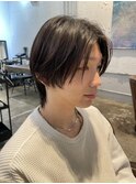 韓国シースルーマッシュウルフカルマパーマダウンパーマ