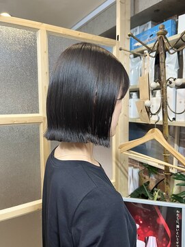 リラクオーレ 三宮 元町(LIRA CUORE) 酸性縮毛矯正×ぱつっとくびれボブ