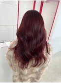 髪質改善＊ワインレッドカラー＊フェミニンロング＊美髪