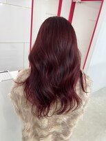 ジーナ 札幌(Zina)&nbsp;髪質改善＊ワインレッドカラー＊フェミニンロング＊美髪