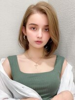 ラルユー 金山(LallYou)&nbsp;韓国風美髪外ハネボブ顎ラインボブタッセルボブカシスブラウン