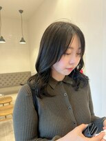 ラヴィズム 長岡店(LUVISM)&nbsp;◎韓国ヘアー顔周りレイヤーおくれ毛ミディアム前髪新潟長岡宮関