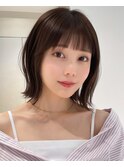 大人ボブ銀座レイヤーカット有楽町ミディアムボブベージュ