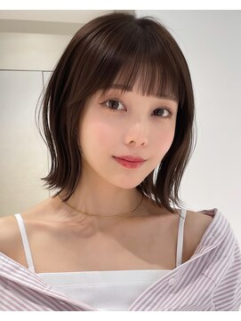 アビーファイブ(ABBEY 5) 大人ボブ銀座レイヤーカット有楽町ミディアムボブベージュ