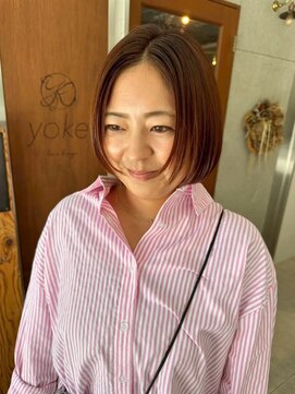 ヨーク(yoke.) ショート/ショートボブ/ボブ/レッドブラウン/透明感