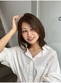 レイヤー/セミロングボブ髪質改善縮毛矯正白髪ぼかしショート