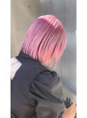 ピンクカラー・ホワイトピンク・ハイトーン・表参道・ブリーチ