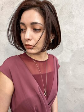 リアン ヘア ライム 豊橋(lien.hair rhyme) 20代30代大人気◎大人上品ワンレングスボブ カッコいい丸みボブ