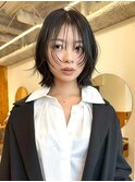 顔周りレイヤーカットくびれヘアミルクティーベージュカラー韓国