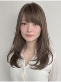ピンクベージュ/アンブレラカラー/クールショート/前髪/表参道