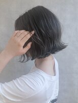 ムウ 難波(MOU)&nbsp;グレージュボブ_グレージュカラーボブウルフココアベージュ