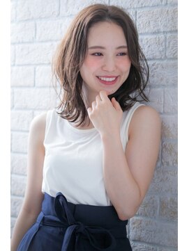 ヘアーアートシフォン 川口東口店(hair art chiffon) デザインカラー,イルミナカラー&無造作カールのボブディ【川口】