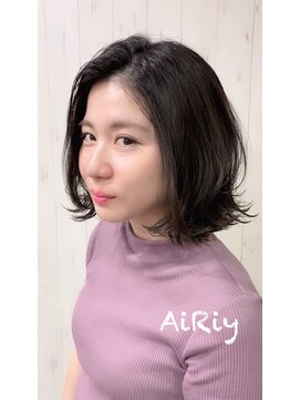 アイリー(AiRiy) 【AMI】切りっぱなしボブ×透明感デザインカラー