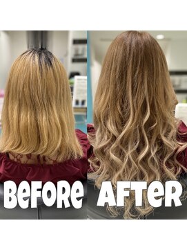 サファイア(SAPPHIRE) ＃ハイトーン＃ハイライト＃ダブルカラー＃プルエクステ＃ロング