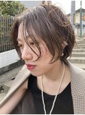 ハンサムショート×ベージュ
