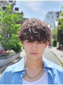ツイストスパイラルパーマ無造作韓国マッシュ波巻きパーマ