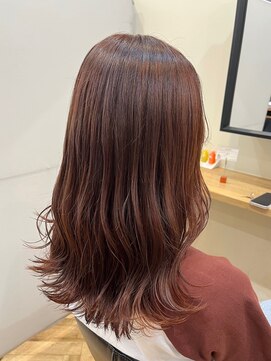 アルター(aL ter) オレンジブラウン×ウェーブ巻き