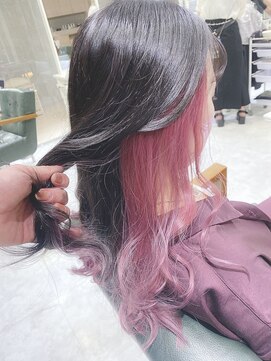 デイズ(days) ピンクインナーカラー☆グラデーションカラーセクションカラー