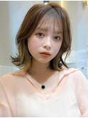 韓国風前髪×ショコラアッシュ【新宿/髪質改善/ふんわりカール】